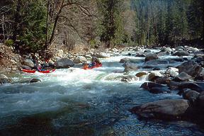 Trinity River above Clair Engle reservoir CA